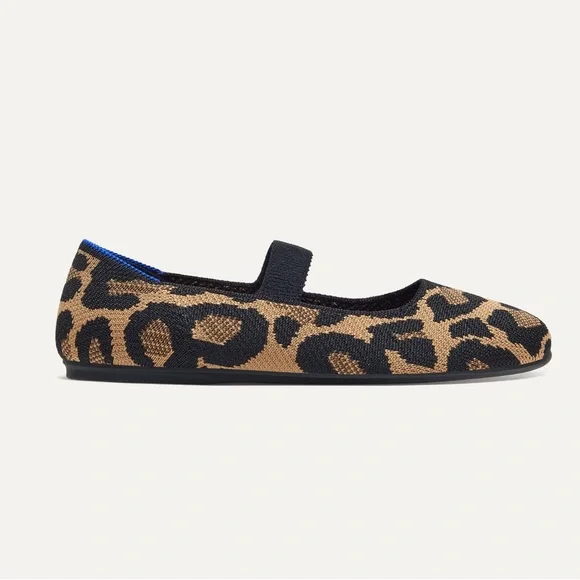 Kids ROTHY’S Mary Jane leopard shoes- amber cat. Size 2 - Picture 3 of 10